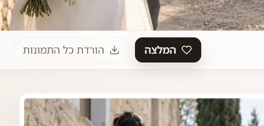 Recommend button in the client gallery